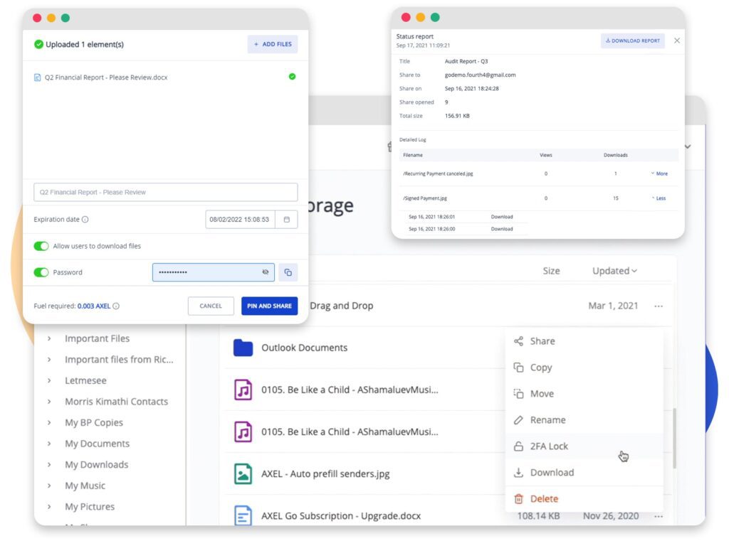 Security Features for Complete Data Privacy Screenshots